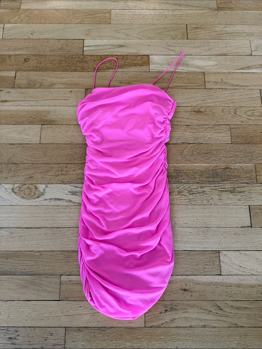 Princess Polly Hot Pink Ruched Mini Dress